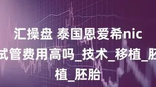 汇操盘 泰国恩爱希nic的试管费用高吗_技术_移植_胚胎